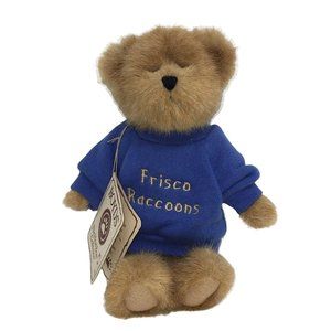Boyds Bear Head Bean Collection 8.5" Frisco Raccoons Blue Sweater Teddy Vintage